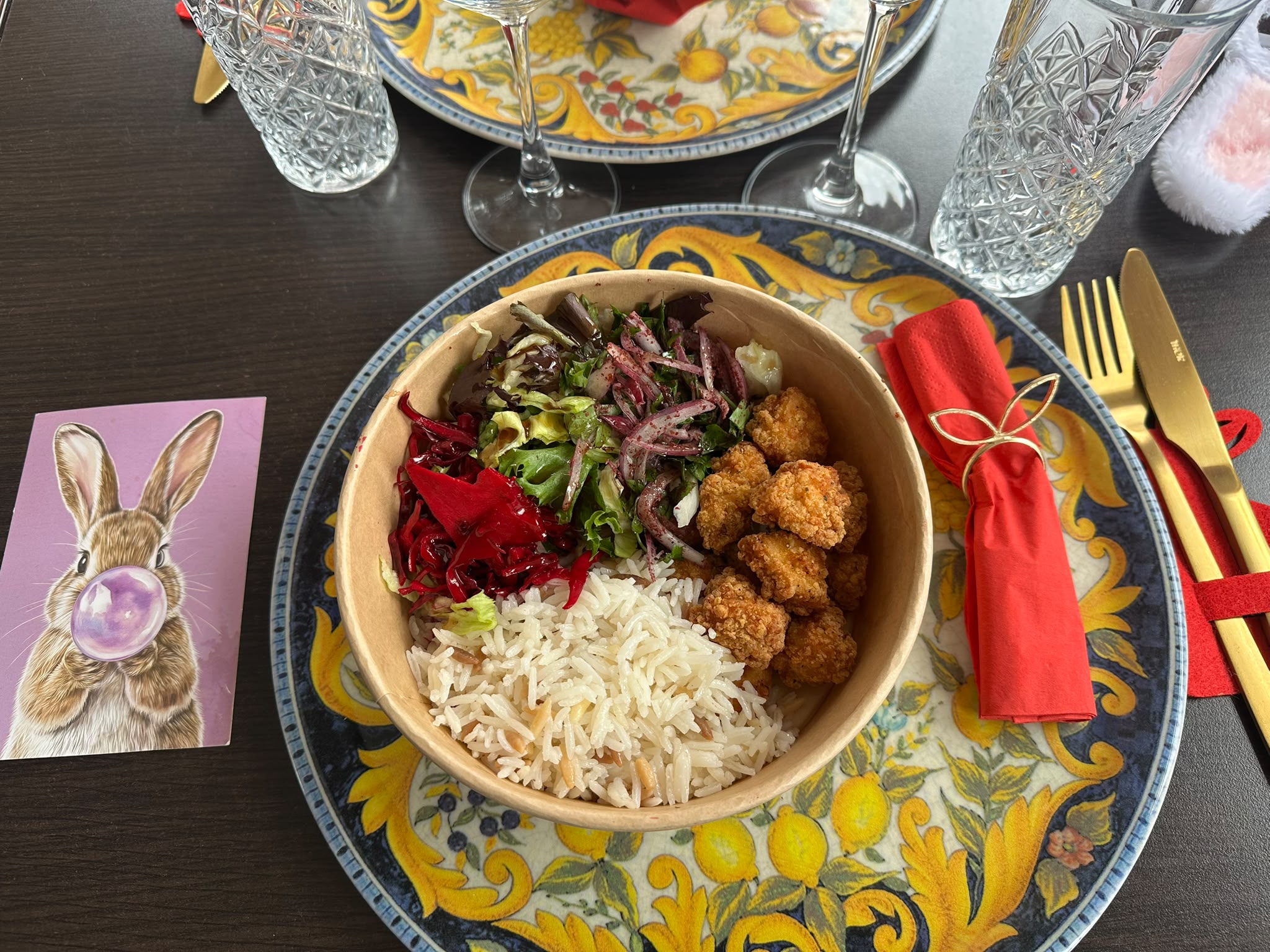 Crispy chicken bowl